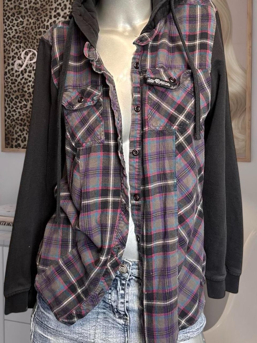 Metal Mulisha Flannel Hoodie